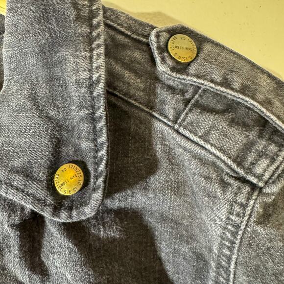 Current/Elliott Zip Moto Jacket in 'Ebony' Denim Cropped Biker sz 3 (Large) - Picture 7 of 7